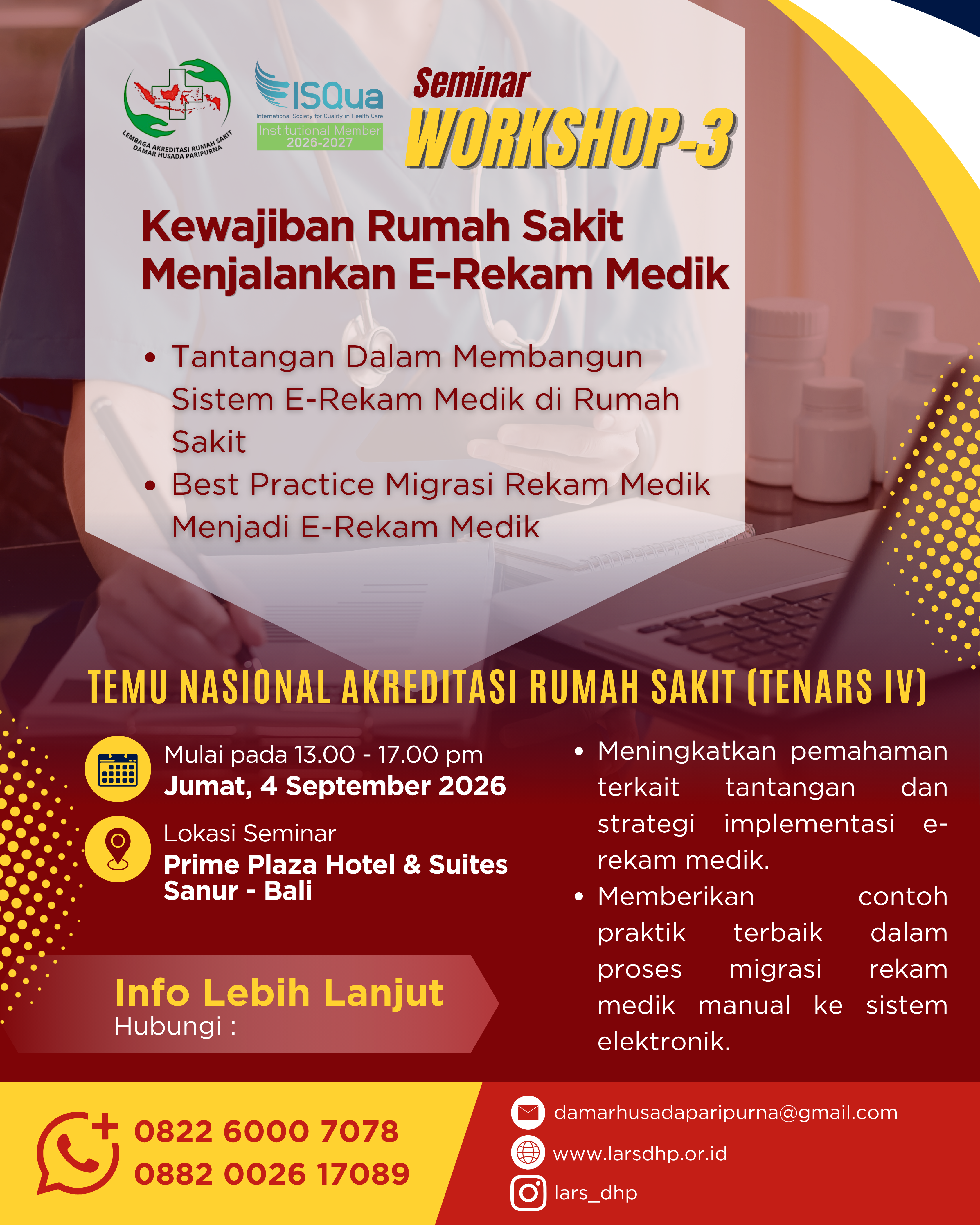   SEMINAR & WORKSHOP 3 TENARS IV 2026  